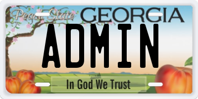 GA license plate ADMIN