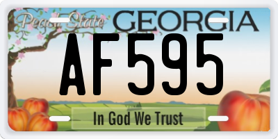 GA license plate AF595