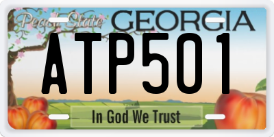 GA license plate ATP501