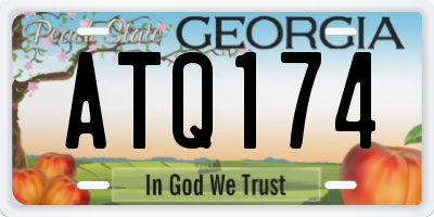 GA license plate ATQ174