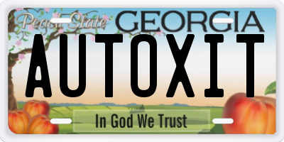 GA license plate AUTOXIT