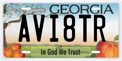 GA license plate AVI8TR