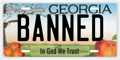 GA license plate BANNED