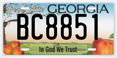 GA license plate BC8851