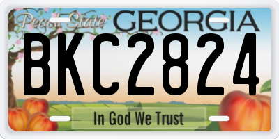 GA license plate BKC2824