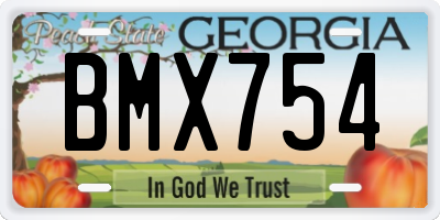 GA license plate BMX754