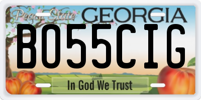 GA license plate BO55CIG