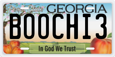 GA license plate BOOCHI3