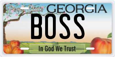 GA license plate BOSS