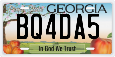 GA license plate BQ4DA5