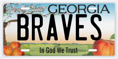 GA license plate BRAVES