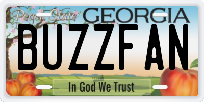 GA license plate BUZZFAN