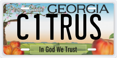 GA license plate C1TRUS