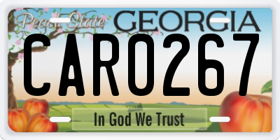 GA license plate CAR0267