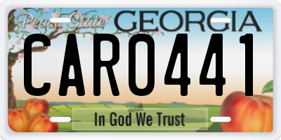 GA license plate CAR0441