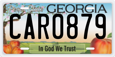 GA license plate CAR0879