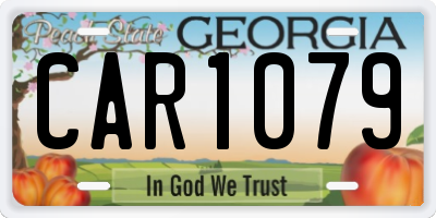 GA license plate CAR1079