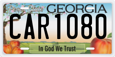 GA license plate CAR1080