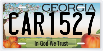 GA license plate CAR1527