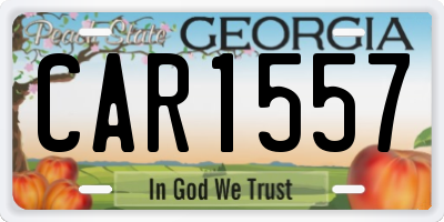 GA license plate CAR1557