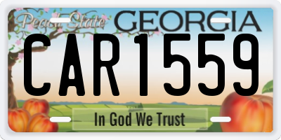 GA license plate CAR1559