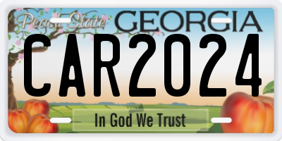 GA license plate CAR2024