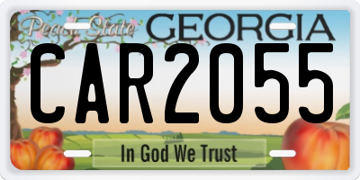 GA license plate CAR2055