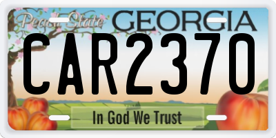 GA license plate CAR2370