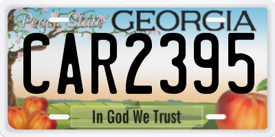 GA license plate CAR2395
