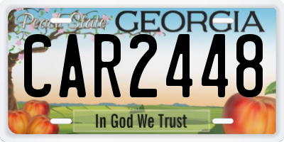 GA license plate CAR2448