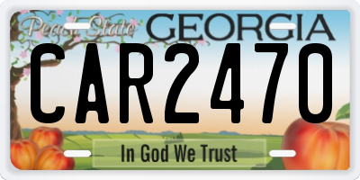 GA license plate CAR2470