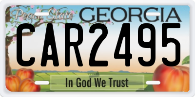 GA license plate CAR2495