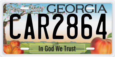 GA license plate CAR2864