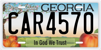 GA license plate CAR4570