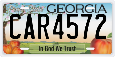 GA license plate CAR4572