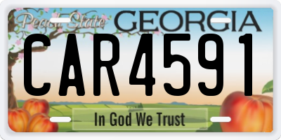 GA license plate CAR4591