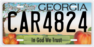 GA license plate CAR4824