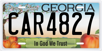 GA license plate CAR4827