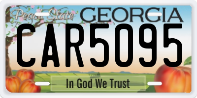 GA license plate CAR5095