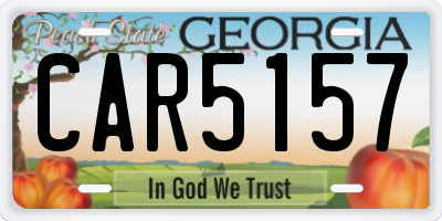 GA license plate CAR5157