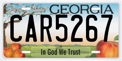 GA license plate CAR5267