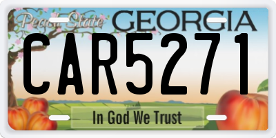 GA license plate CAR5271