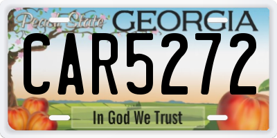 GA license plate CAR5272