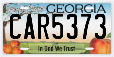 GA license plate CAR5373