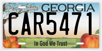 GA license plate CAR5471