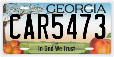 GA license plate CAR5473