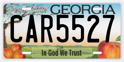 GA license plate CAR5527