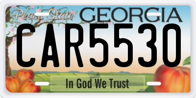 GA license plate CAR5530