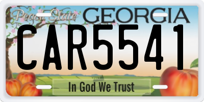 GA license plate CAR5541