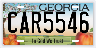 GA license plate CAR5546